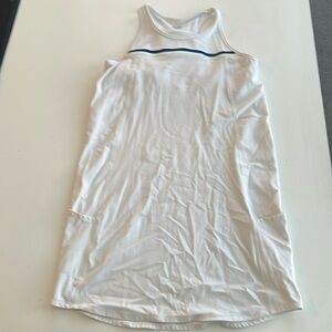 Athleta Girlwhite tennis dress with ruffle back